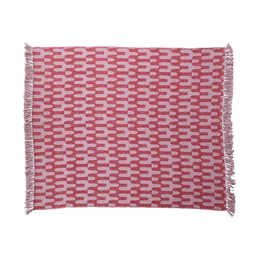 Woven Recycled Cotton Blend Throw - Harmony