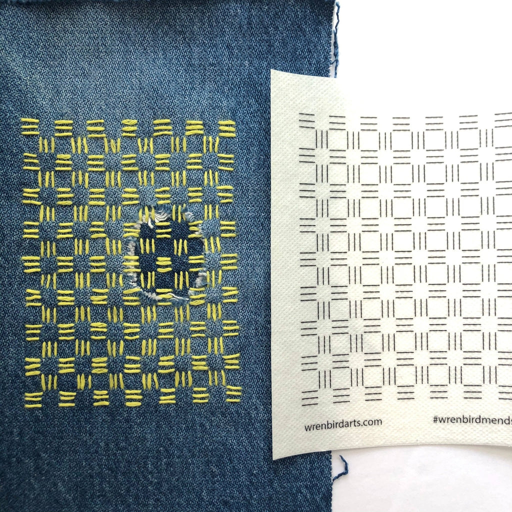Washable Mending Transfers #4 Green Patterns - Harmony