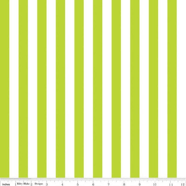 Half Inch Stripe / Lime - Harmony