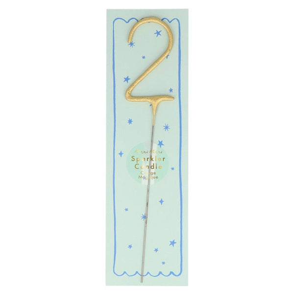 Gold Sparkler Numbers Candles - Harmony
