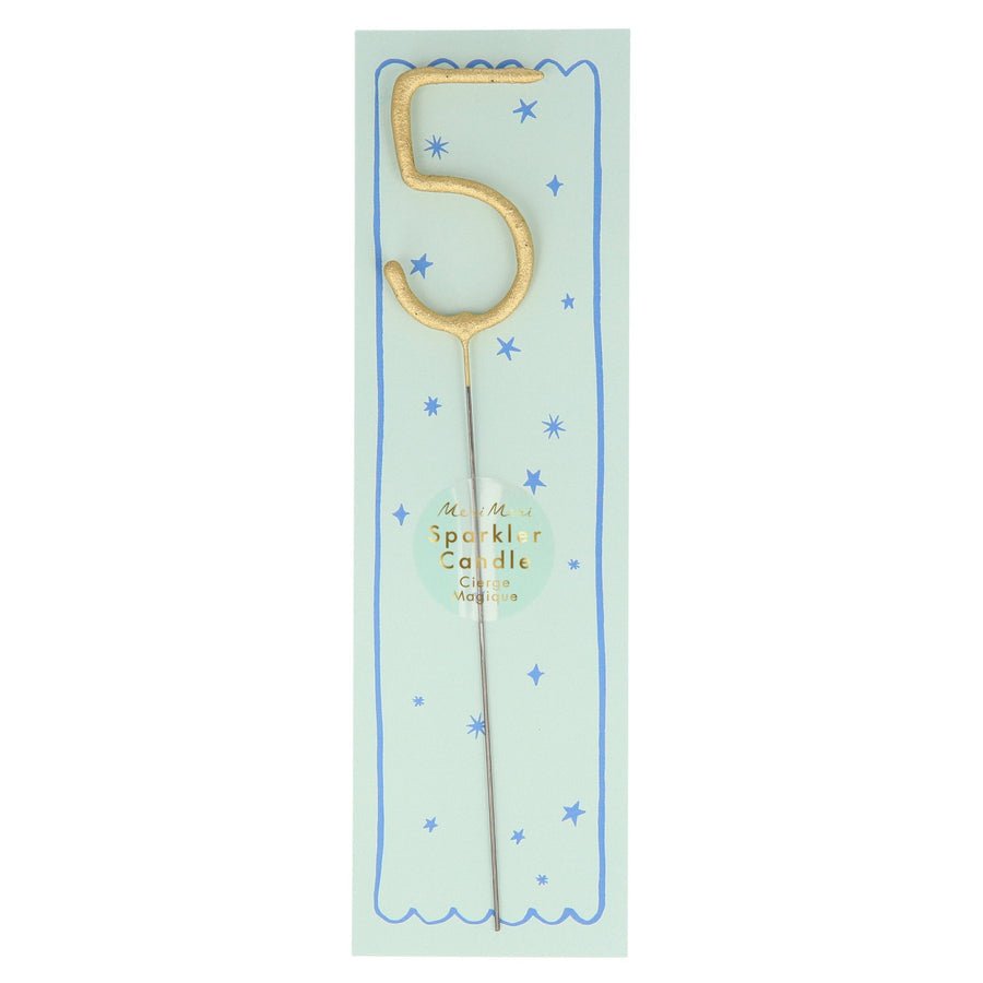 Gold Sparkler Numbers Candles - Harmony