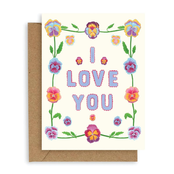 Pansies I Love You Card - Harmony
