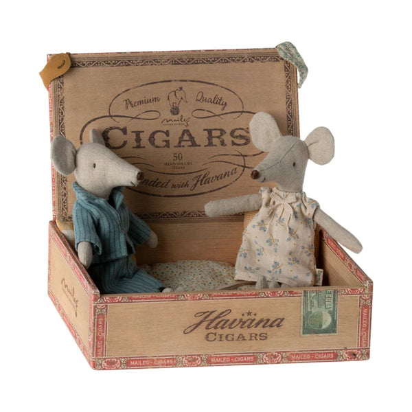 Mum & Dad Mice in Cigarbox - Harmony
