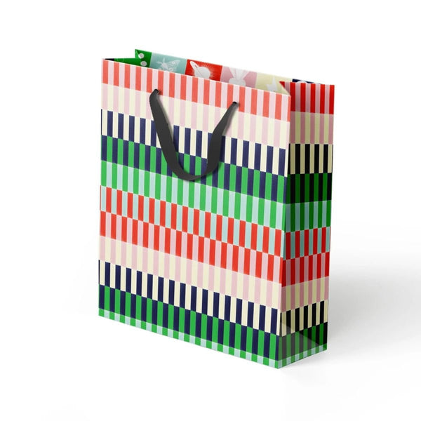 Winter Stripe Large Gift Bag - Harmony