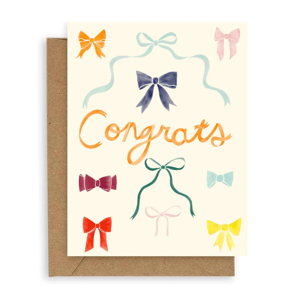 Rainbow Bows Congratulations Card - Harmony